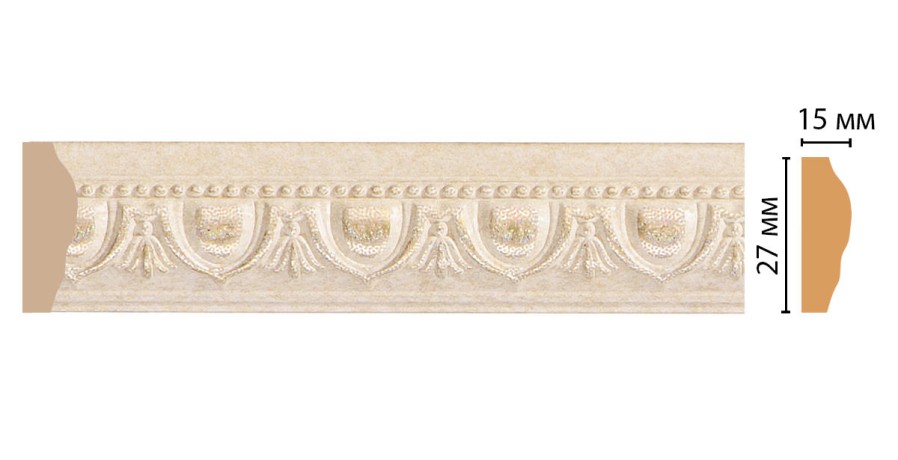 Молдинг DECOMASTER 2M 128D-18D ДМ (27*15*2000 мм)